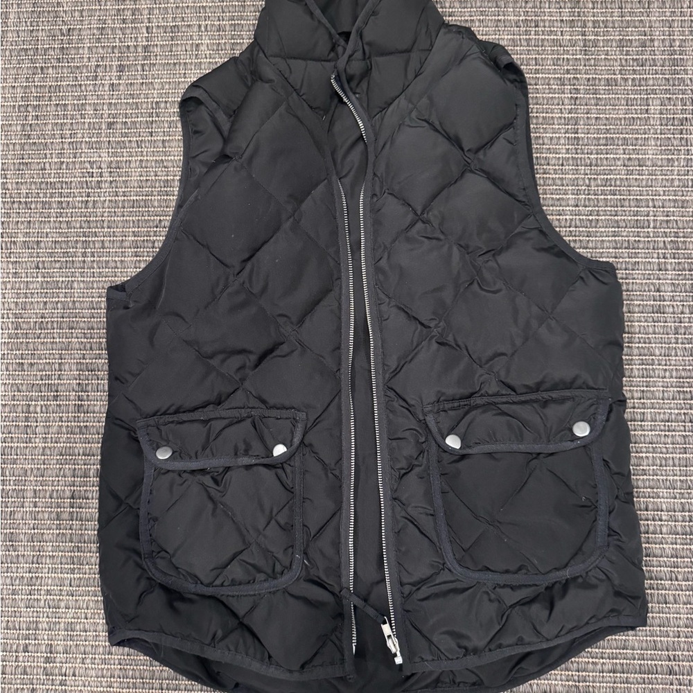 Woolrich Black Quilted Duck-down Vest
